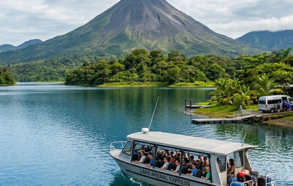 Lake Arenal Crossing Bus-Boat-Bus